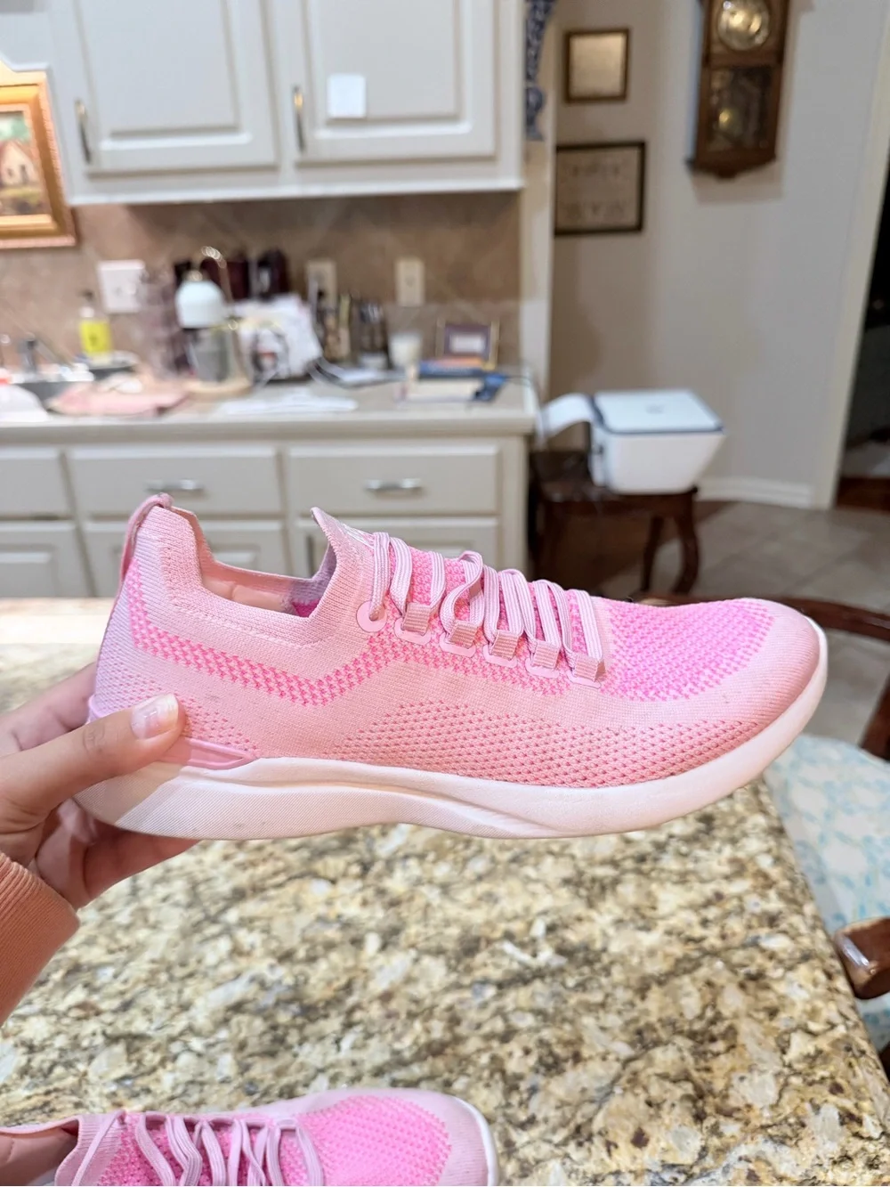 APL Women's Pink Knit Athletic Sneaker - Picture 2 of 3